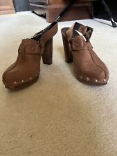 Brown leather clogs for sale  RYE