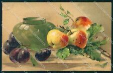Cartolina frutta firmata usato  Italia