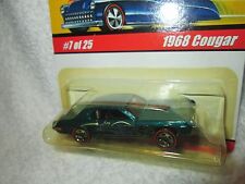 Hot Wheels Classics 1968 mercury cougar 68 2014 blue chrome finish 7/25 for sale  Shipping to Canada