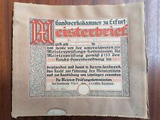 Meisterbrief erfurt 1933 gebraucht kaufen  Arnstadt