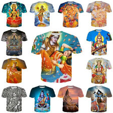 Camiseta Hindu Shiva Buda Estampa 3D Religião Moda Feminina Masculina Manga Curta comprar usado  Enviando para Brazil