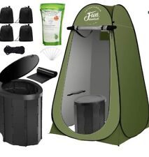 Kit de vaso sanitário portátil para adultos, barraca de privacidade pop-up, X grande dobrável para acampamento... comprar usado  Enviando para Brazil