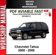 Chevrolet Tahoe 2002 2003 2004 2005 2006 manual de taller de reparación de servicio segunda mano  Embacar hacia Argentina