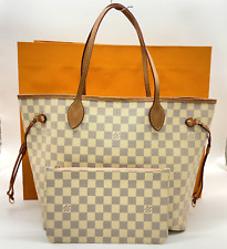 Autêntico Louis Vuitton Damier Azur Neverfull MM Novo Modelo N41361 Com Bolsa RS040006, usado comprar usado  Enviando para Brazil