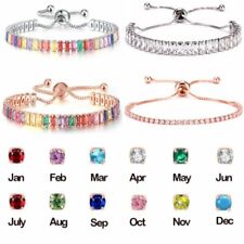 2022 Pulsera de tenis de circón arco iris ajustable Bling CZ Mujeres Boda Joyería segunda mano  Embacar hacia Argentina