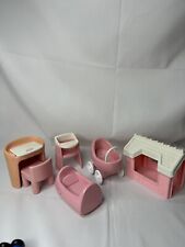Carrinho de bebê Little Tikes móveis para casa de bonecas berço rosa cadeira alta vaidade comprar usado  Enviando para Brazil