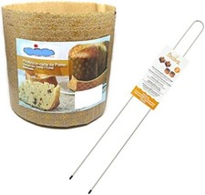 Set 5 STAMPI per PANETTONE 1kg ALTO + Spillone in acciaio 62cm - FORMA in carta usato  Ruvo Di Puglia