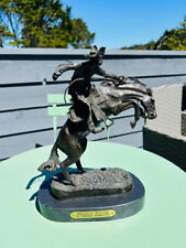 Replica Bronze ~ FREDERIC REMINGTON, BRONCO BUSTER ~ Bronze on Marble Base 13" for sale  Shipping to South Africa