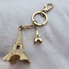 Chaveiro Torre Eiffel enfeitado em tom dourado e cristal com mini berloque da Claire's  comprar usado  Enviando para Brazil