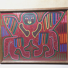 Par de pendurações de parede têxteis arte aplique exclusiva MOLA Kuna (Cuna, Guna) - Panamá comprar usado  Enviando para Brazil