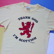 Camiseta vintage años 90 Thank God I'm escocesa gráfica de punta única segunda mano  Embacar hacia Argentina