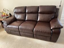 Brown leather sofa for sale  LONDON