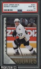 2005 Upper Deck UD #201 Sidney Crosby Rookie Young Guns PSA 10 Penguins, used for sale  Passaic