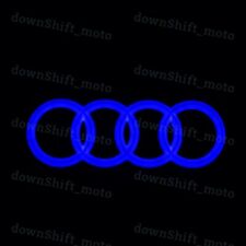 BLUE 28CM For Audi Chrome Grill Front Hood A1 A3 A4 A5 A6 A7 Q3 Q5 LED Emblem x1 for sale  Shipping to South Africa