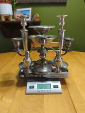 Castiçais de prata esterlina ponderados 2124 gramas sucata pratos doces shakers, usado comprar usado  Enviando para Brazil