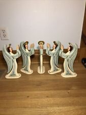 Usado, Conjunto pintado à mão 5 castiçais de madeira anjo da década de 1950 cantando mesa manto Japão comprar usado  Enviando para Brazil