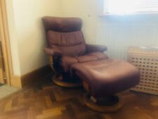 brown leather swivel chairs for sale for sale  NUNEATON