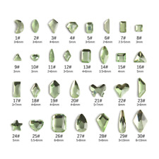 100 peças nail art tcheco verde claro cristal formato pequeno fundo plano comprar usado  Enviando para Brazil