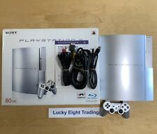 PS3 Satynowe Srebrne 80GB CECHL Konsola Box Sony PlayStation 3 Fat [BOX] na sprzedaż  Wysyłka do Poland