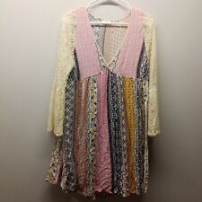 Käytetty, Kori America Womens size Small  Boho Boutique Lace Sleeves Multicolor Dress myynnissä  Leverans till Finland