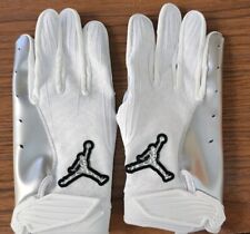 Guantes de fútbol americano Nike Jordan Fly Lock LG blancos/negros/grises BCS Championship Series segunda mano  Embacar hacia Argentina