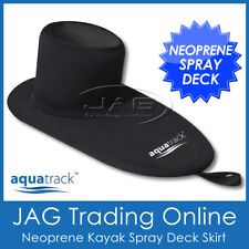 AQUATRACK DELUXE NEOPRENE KAYAK SPRAY DECK SKIRT- Waterproof Black Universal Fit for sale  Shipping to South Africa