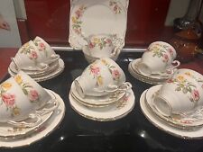 Royal Stafford bone china tea set for ten 'Tea Rose' Rare for sale  Shipping to South Africa