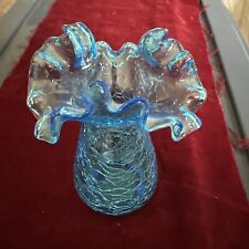 crackle glass vase for sale  Charlotte