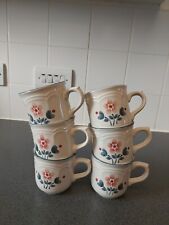 Cumberland Brambleberry Japan Stoneware Tea Coffee Mugs Set Of 6 Dishwasher Safe for sale  Shipping to South Africa