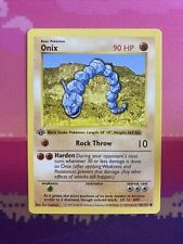 Pokemon Card Onix Shadowless Conjunto Base 1ª Edição Comum 56/102 Quase Perfeito  comprar usado  Enviando para Brazil