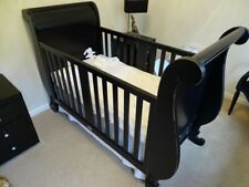 Chelsea Sleigh Crib Cot, Toddler Conversion Kit, Mattress & More. Cost ~£2200, used for sale  CAMBERLEY