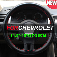 Capa de volante de couro preta vermelha 37-38cm/15"" para Chevrolet Universal comprar usado  Enviando para Brazil