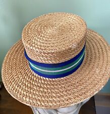 Vintage straw boater for sale  BRECHIN