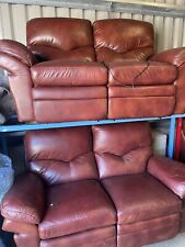 Brown leather seater for sale  MACCLESFIELD