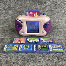 Consola de juegos de aprendizaje Leap Frog Leapster rosa púrpura más 8 juegos probados en Disney segunda mano  Embacar hacia Mexico