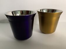 Nespresso Pixie Collection - (2) Gold & Purple Espresso Metal Cups for sale  Shipping to South Africa