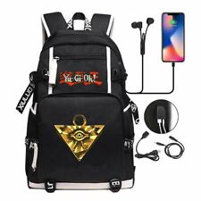 Anime YU-GI-OH USB BACKPACK BLACK MEN Travel Bag Zaino Laptop Shoulder Bag usato  Spedire a Italy
