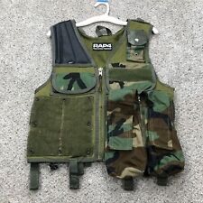 RAP4 Paintball Vest Green Camo Tactical Full Zip Protective Pockets Mens for sale  Shipping to South Africa
