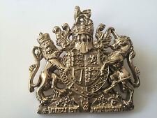 Used, Royal Coat of Arms Brass Sign Plaque Royal Crest Wall Hanger Armorial plate for sale  Shipping to South Africa