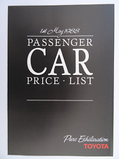 Toyota price list for sale  BOURNEMOUTH