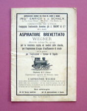 Catalogo 1902 aspiratore usato  Italia