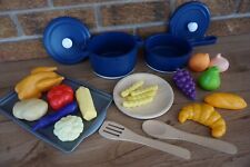 Jogo de cozinha infantil brinquedo fogão a lenha panela e panela tampa azul plástico Fr comprar usado  Enviando para Brazil