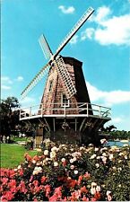 Scenic Dutch Windmill Cypress Gardens Florida Flowers Blooming Chrome Postcard for sale  Shipping to South Africa