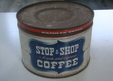 Usado, Vintage STOP & SHOP -UMA LATA DE CAFÉ RICA E VIGOROSA com tampa comprar usado  Enviando para Brazil