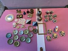 Vintage Dollhouse Miniature Hand Painted Terra-Cotta Vanity Etc Lot, used for sale  Shipping to South Africa