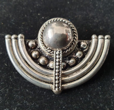 Vintage Scandinavian Dome Twist Brooch Pin, Sterling Silver 925, 45x33mm, VGC, used for sale  Shipping to South Africa