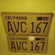 1956 california license plates for sale  Manakin Sabot