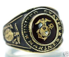 Made in USA Men's US Marine Corps Gold Plated Military Ring Size-11 ' for sale  Brooklyn