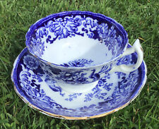 Antique, Victorian Tea Cup & Saucer in Blue Willow Peacock ￼Pattern. for sale  TREFRIW