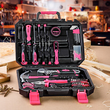 100 Pcs Premium Household Repair Tools Set Ladies Pink Tool Kit Set With Case for sale  Shipping to South Africa